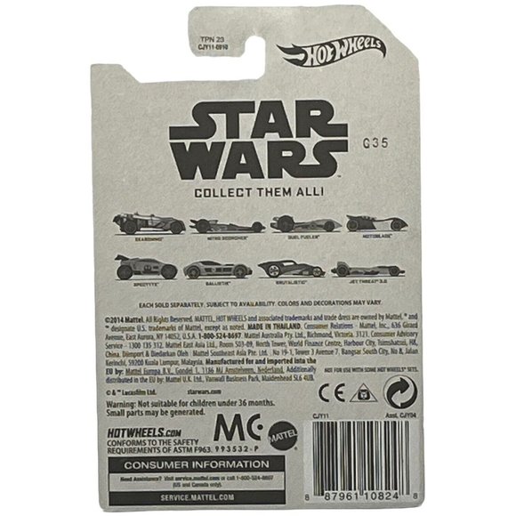 HOT WHEELS Star Wars Movie Series BALLISTIK Matte Gray Chrome OH5's Chewy Jabba - Picture 8 of 10